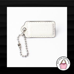 2" Medium COACH WHITE PATENT LEATHER KEY FOB